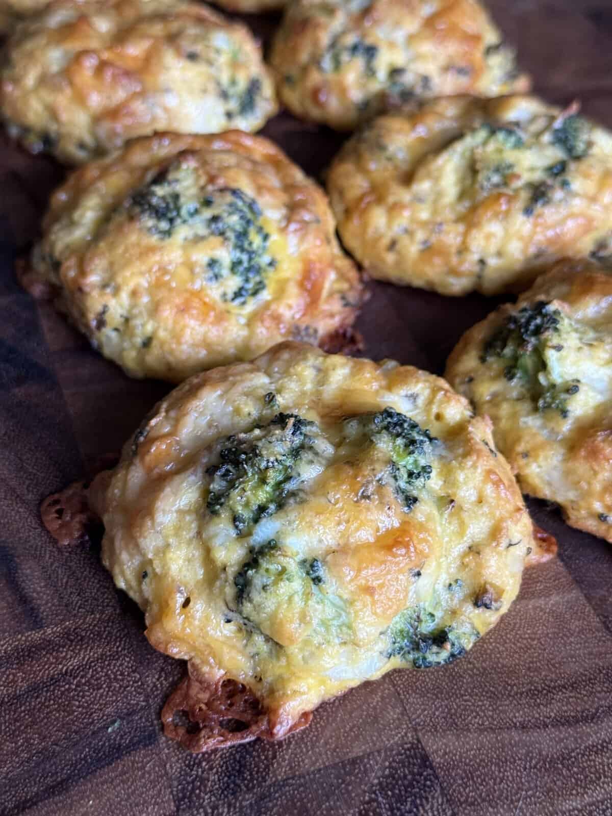 easy broccoli and cheddar egg biscuits