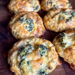 easy broccoli and cheddar egg biscuits