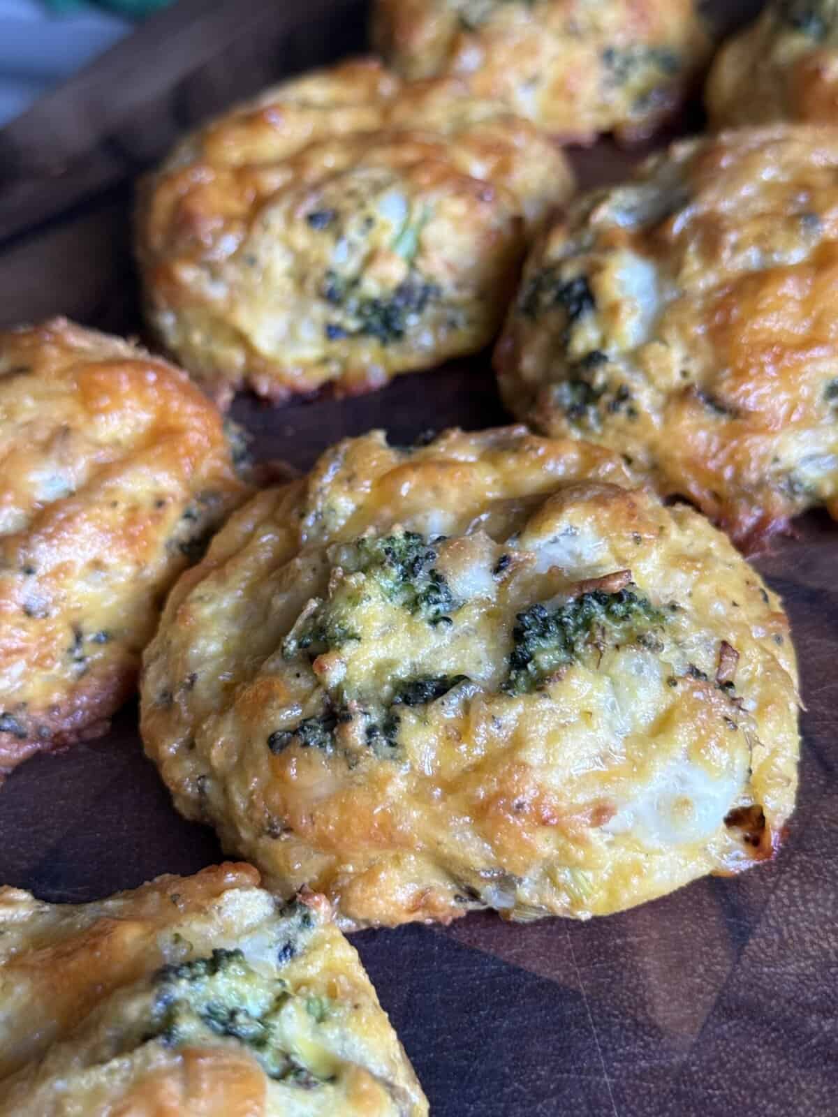 easy broccoli and cheddar egg biscuits