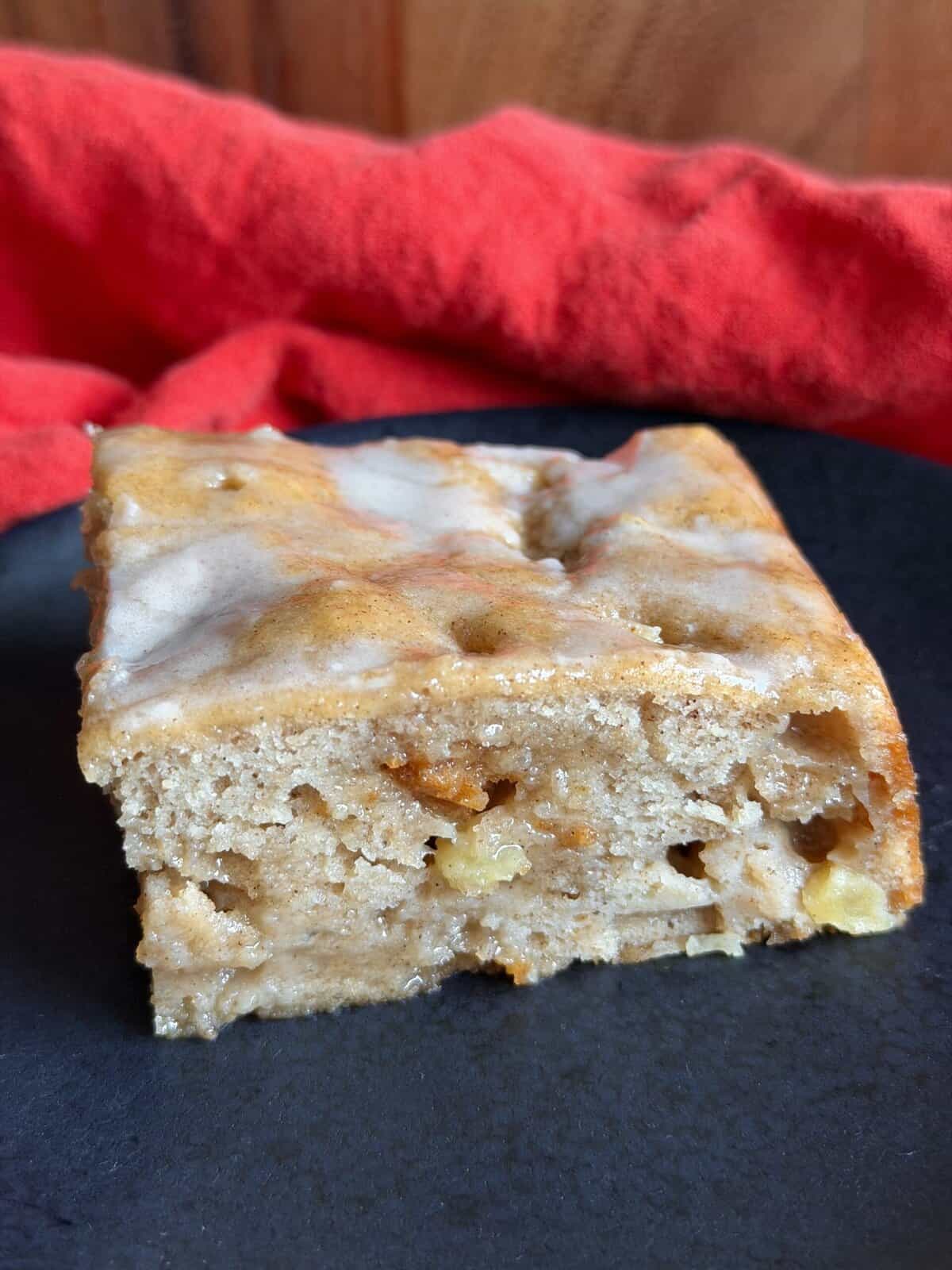easy apple cake with cinnamon icing