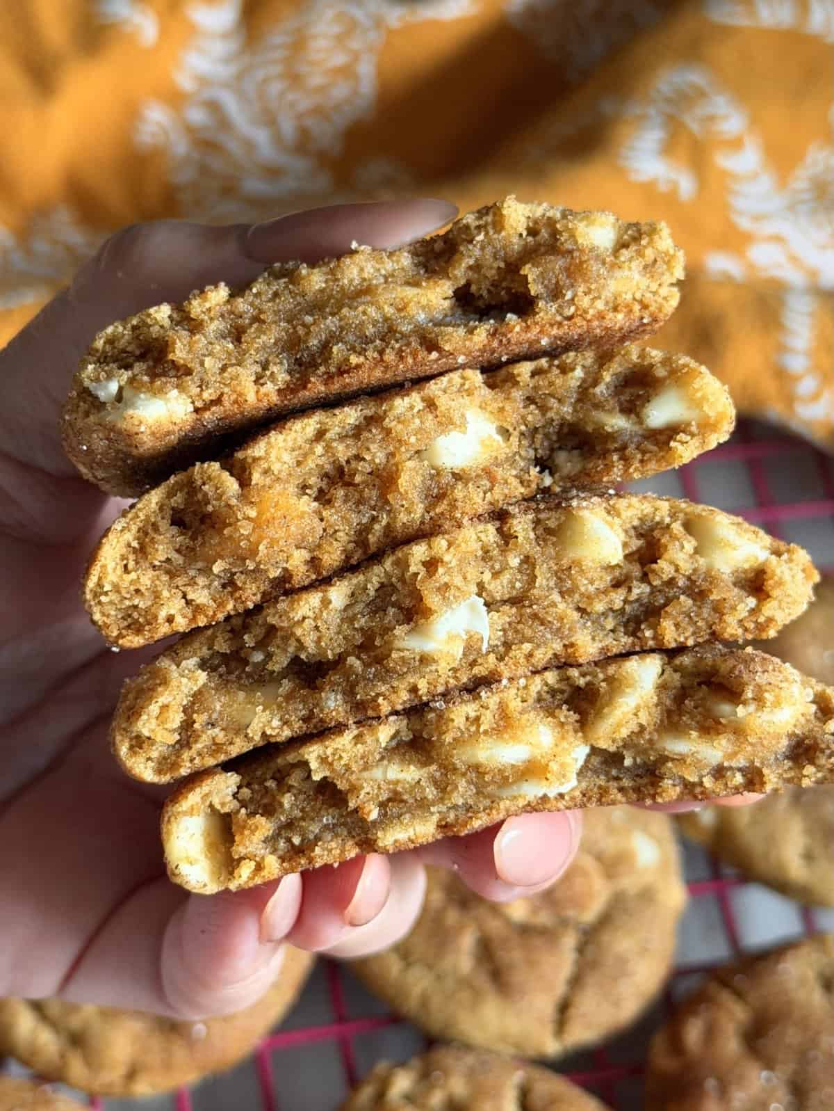 white chocolate pumpkin snickerdoodles