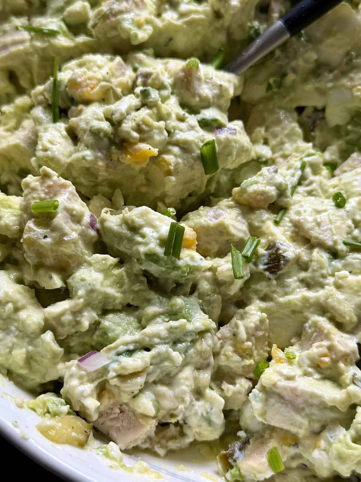 high protein smashed chicken salad
