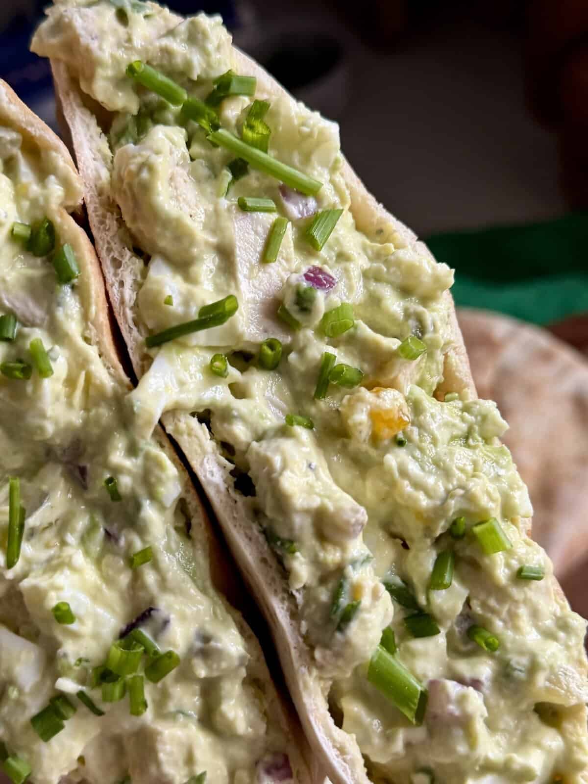 high protein smashed chicken salad