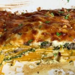french butternut squash spinach mushroom lasagna