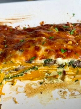 french butternut squash spinach mushroom lasagna