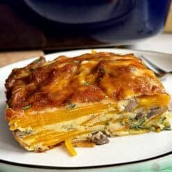 french butternut squash spinach mushroom lasagna
