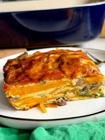 french butternut squash spinach mushroom lasagna