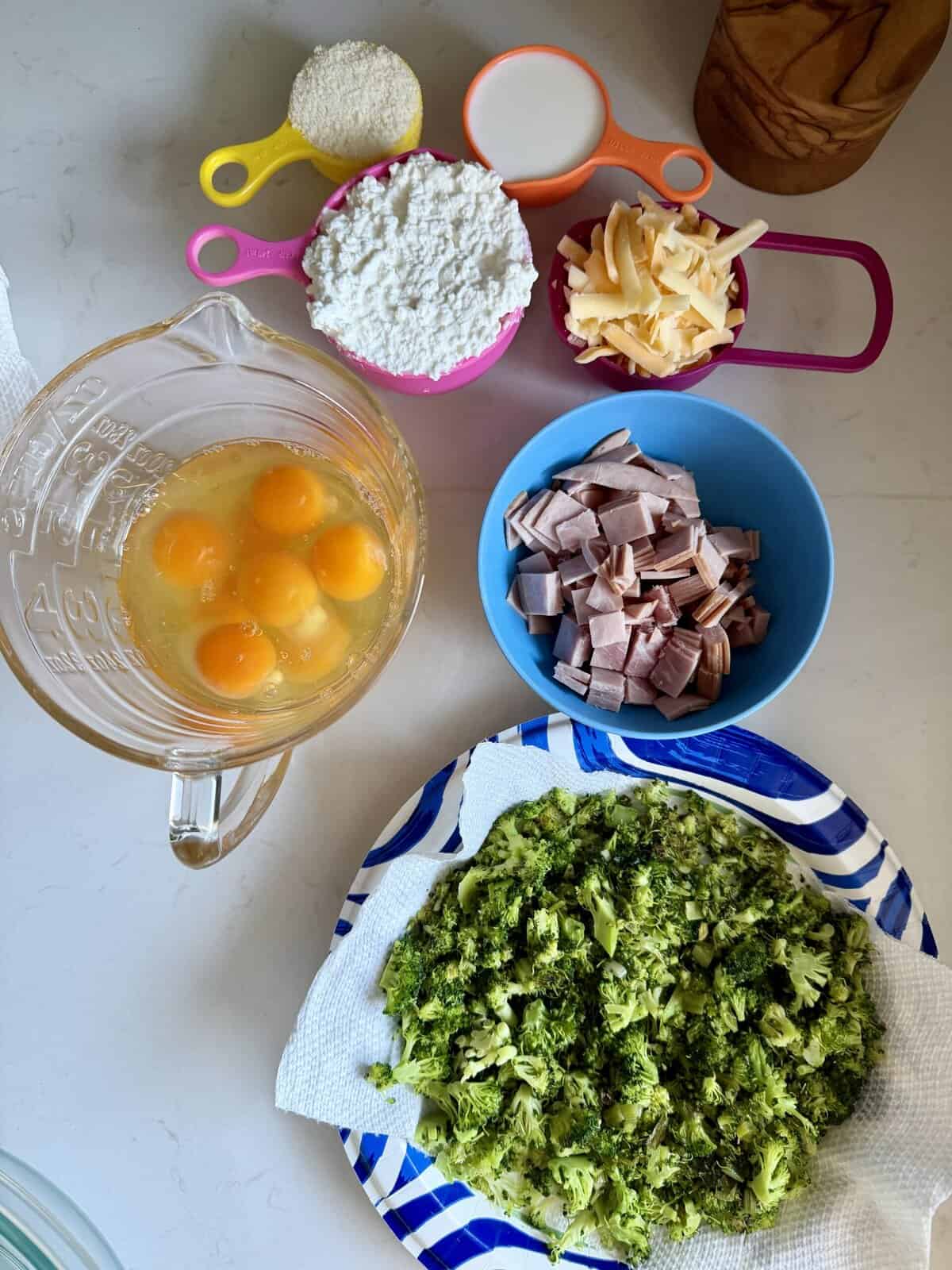 easy broccoli ham cottage cheese egg muffins