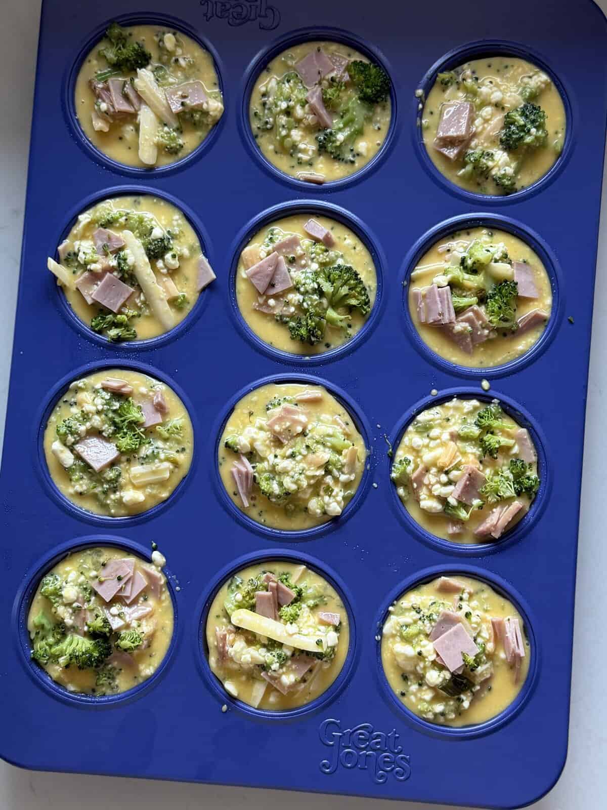 easy broccoli ham cottage cheese egg muffins