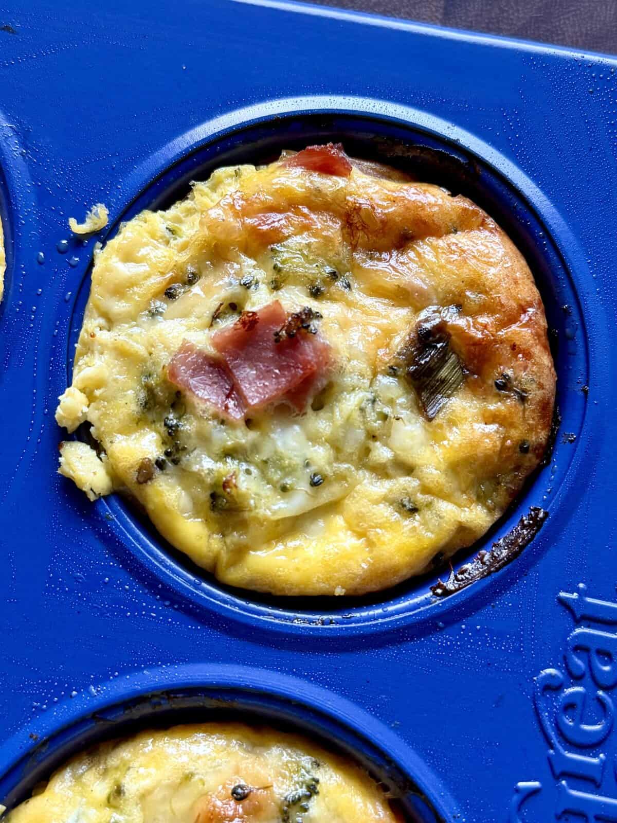 easy broccoli ham cottage cheese egg muffins