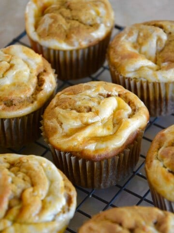 the best pumpkin swirled muffins