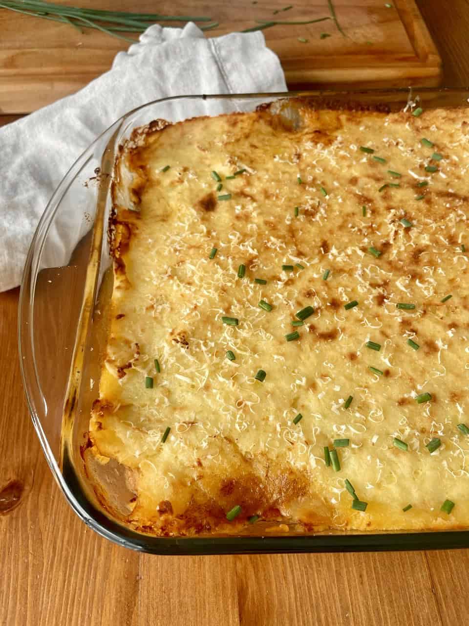Shepherd's Pie cheesy broiled topping