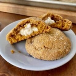 Pumpkin Cheesecake Snickerdoodles, on plate