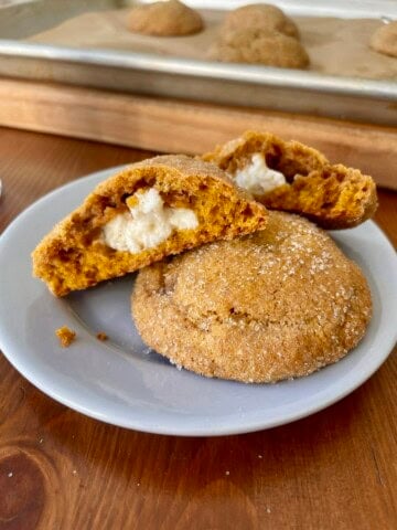 Pumpkin Cheesecake Snickerdoodles, on plate