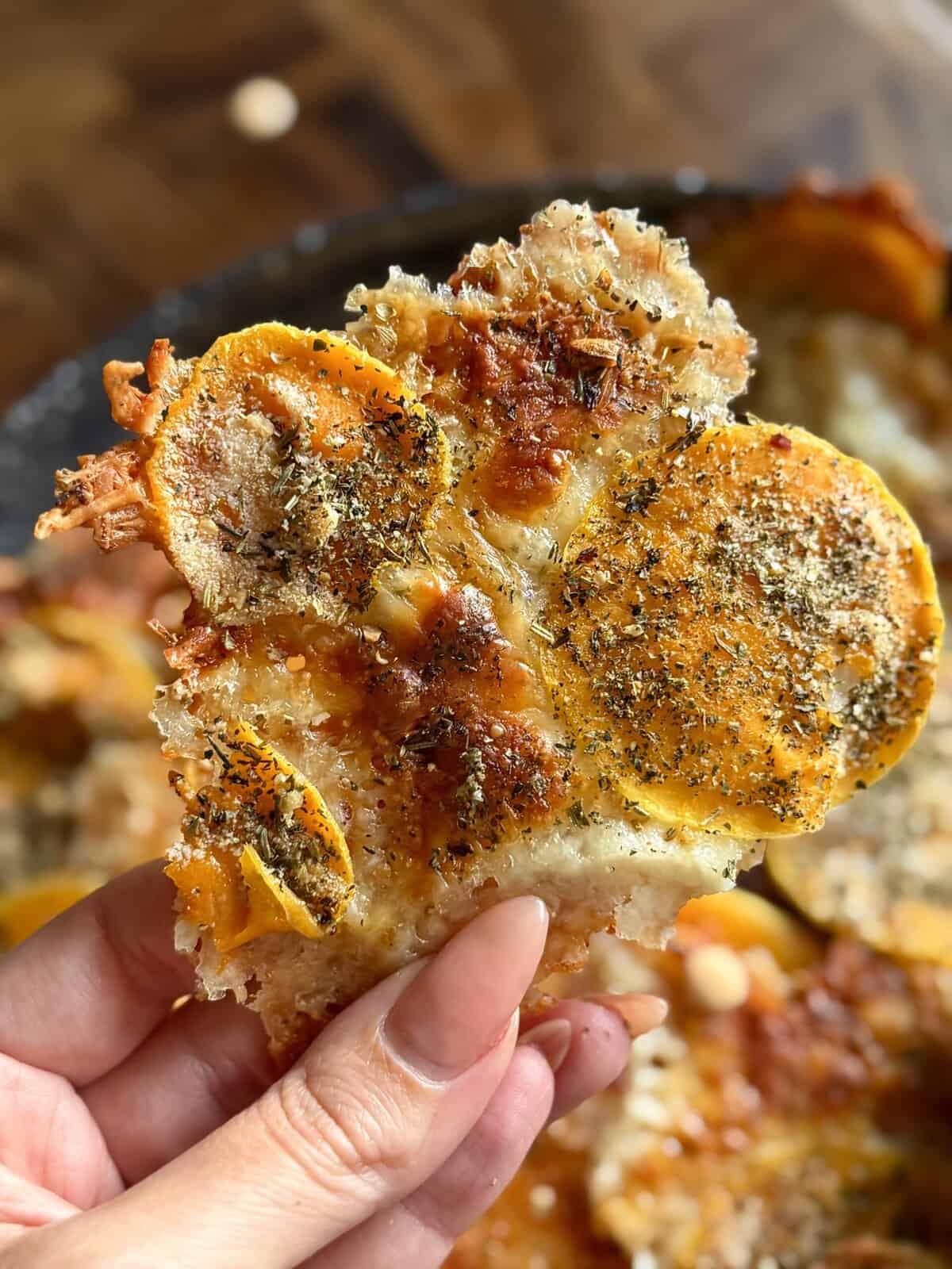 easy butternut squash parmesan chips