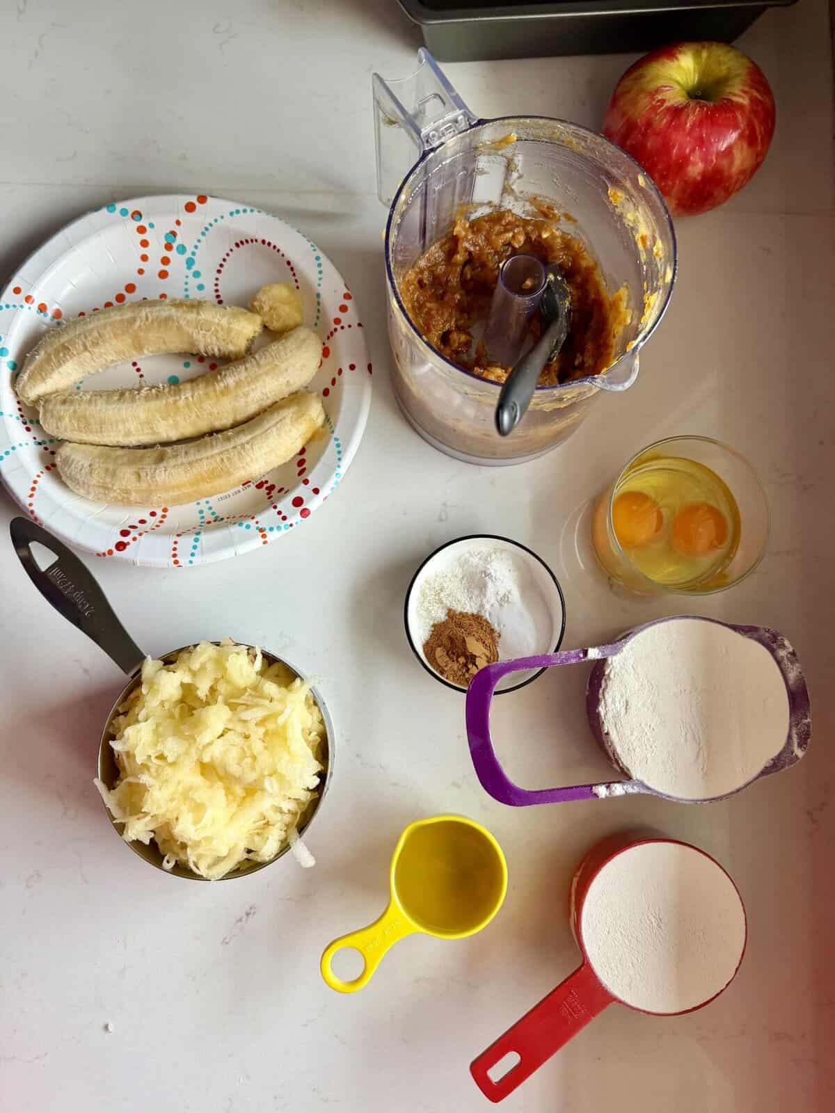 easy apple banana bread