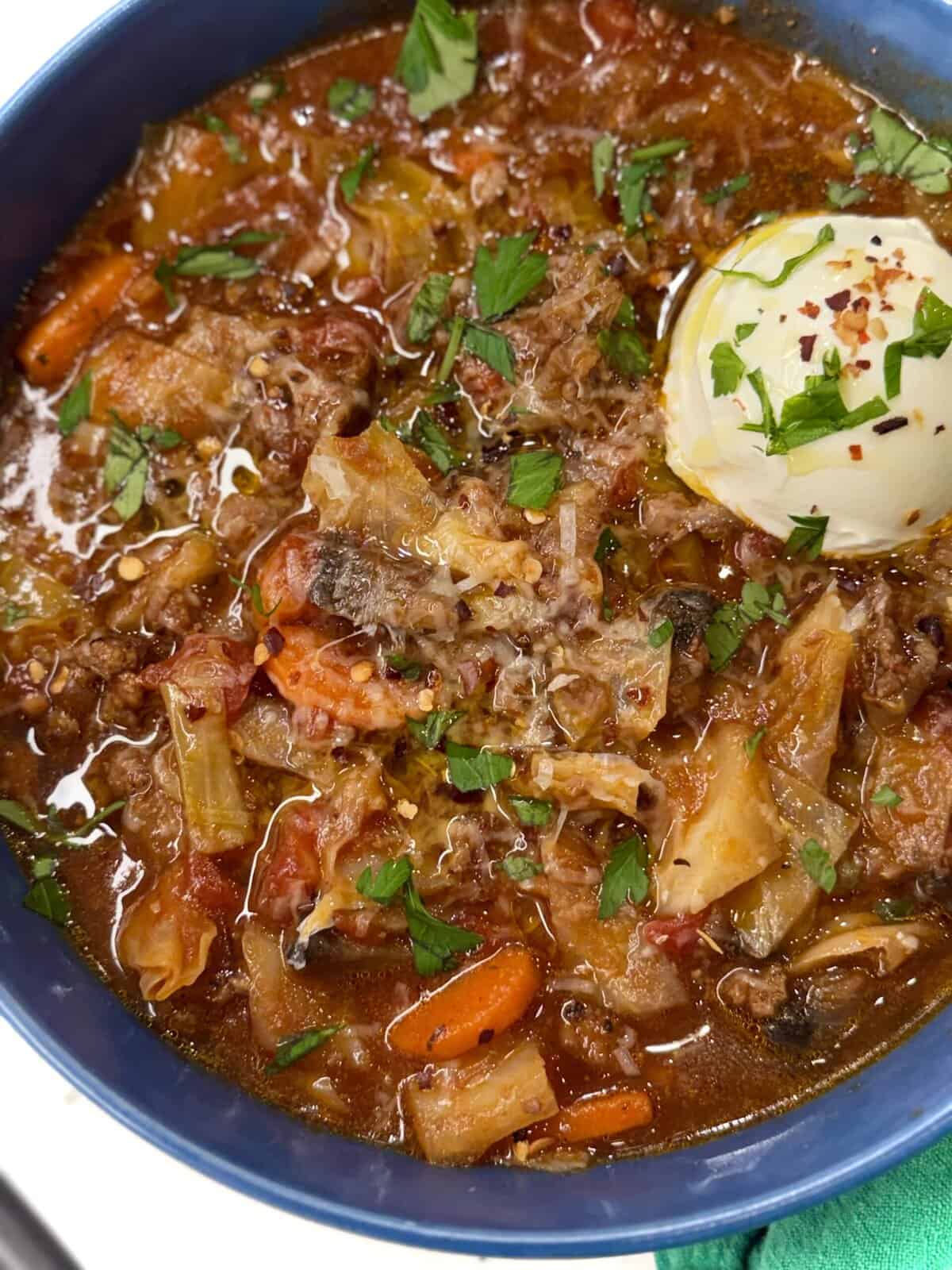 easy beef cabbage soup