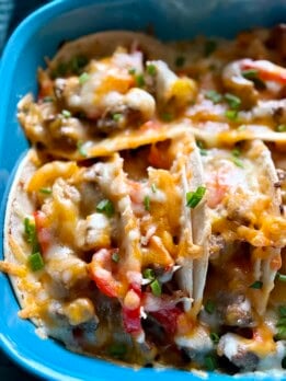 easy baked steak tacos with avocado sauce