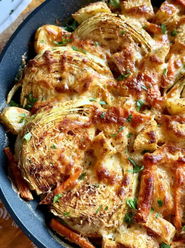 melt away creamy cabbage wedges