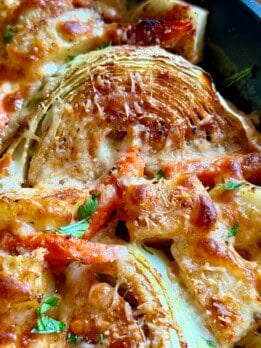 melt away creamy cabbage wedges