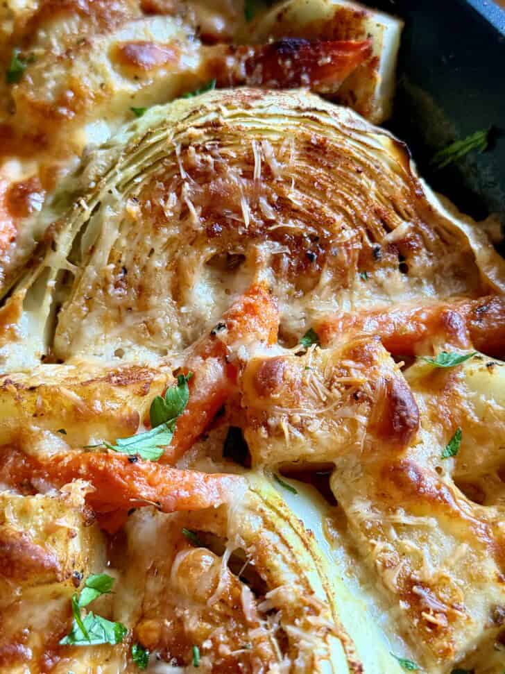 melt away creamy cabbage wedges