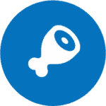Chicken leg icon.