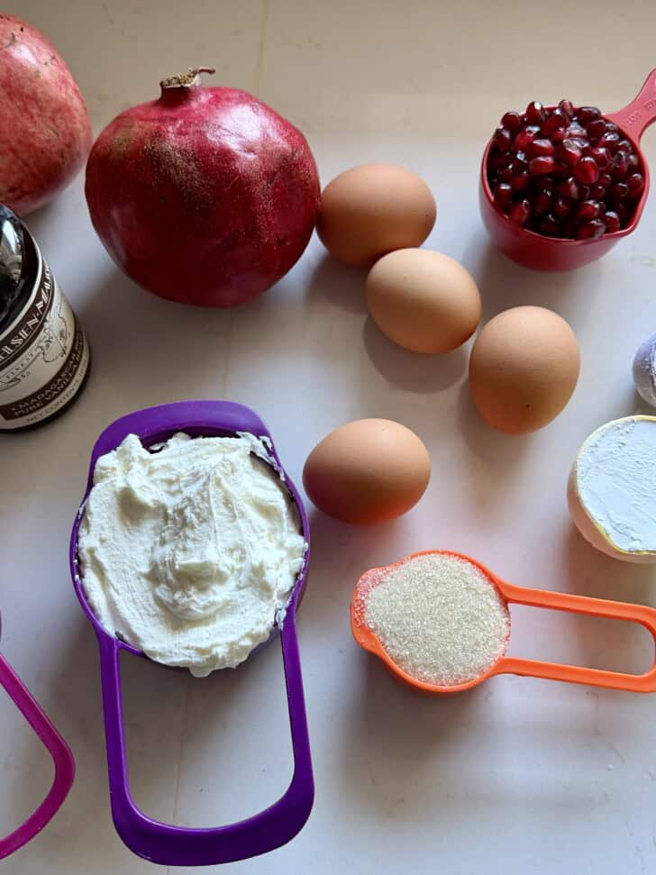 easy pomegranate yogurt cake