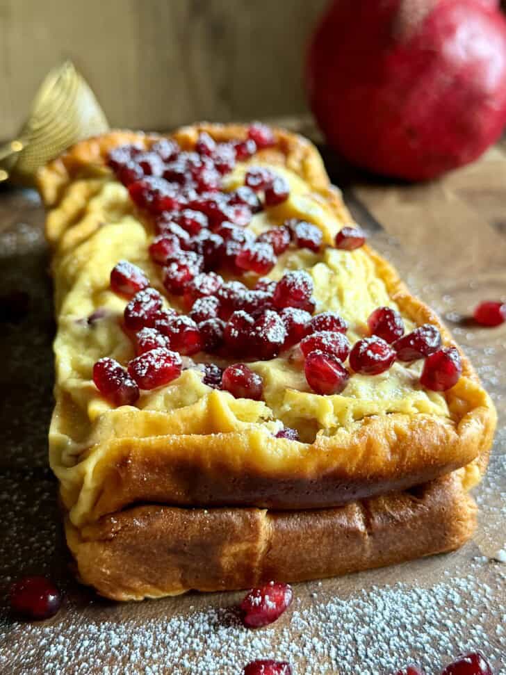 easy pomegranate yogurt cake