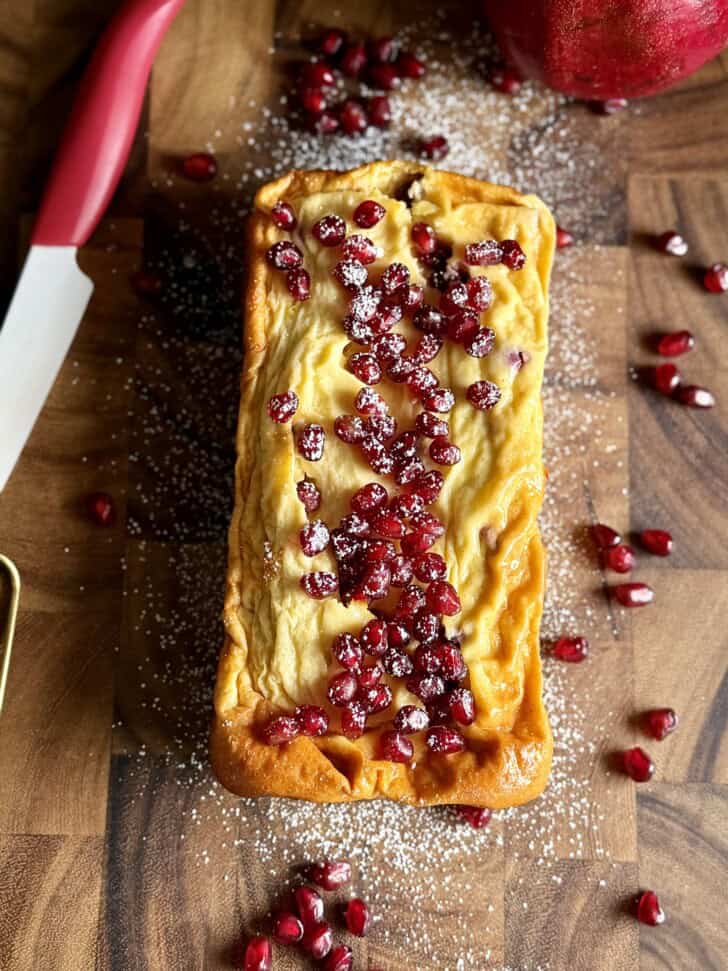 easy pomegranate yogurt cake