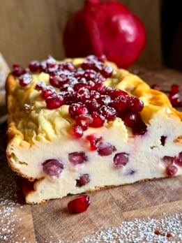 easy pomegranate yogurt cake