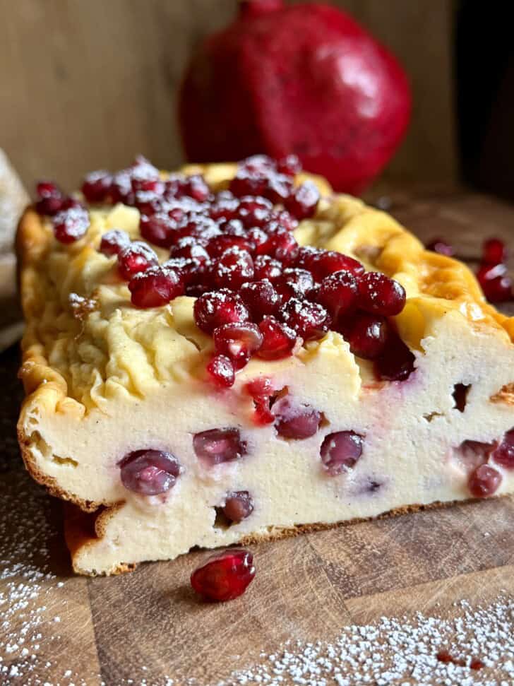 easy pomegranate yogurt cake