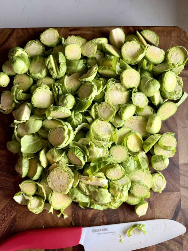 easy roasted shaved brussel sprouts