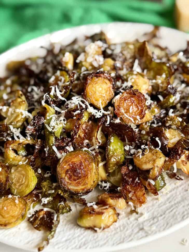 easy roasted shaved brussel sprouts