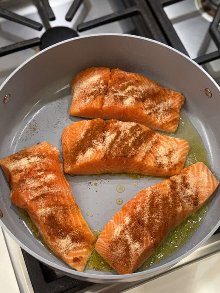 one pan killer crack salmon + rice
