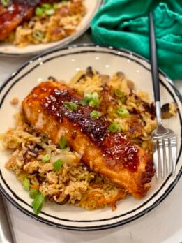 one pan killer crack salmon + rice