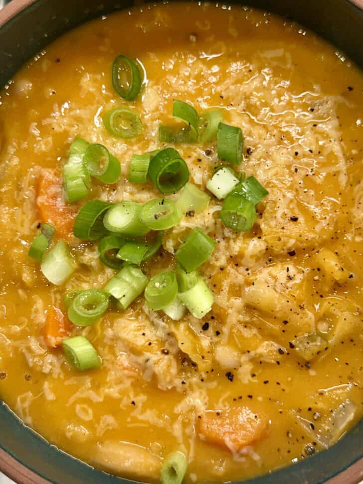 creamy cabbage white bean soup