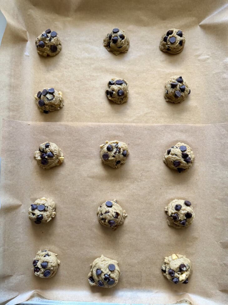 healthier chocolate chip walnut cookies