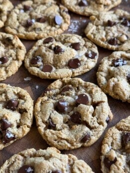 healthier chocolate chip walnut cookies