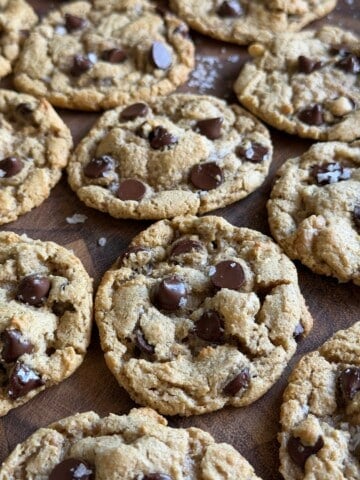 healthier chocolate chip walnut cookies
