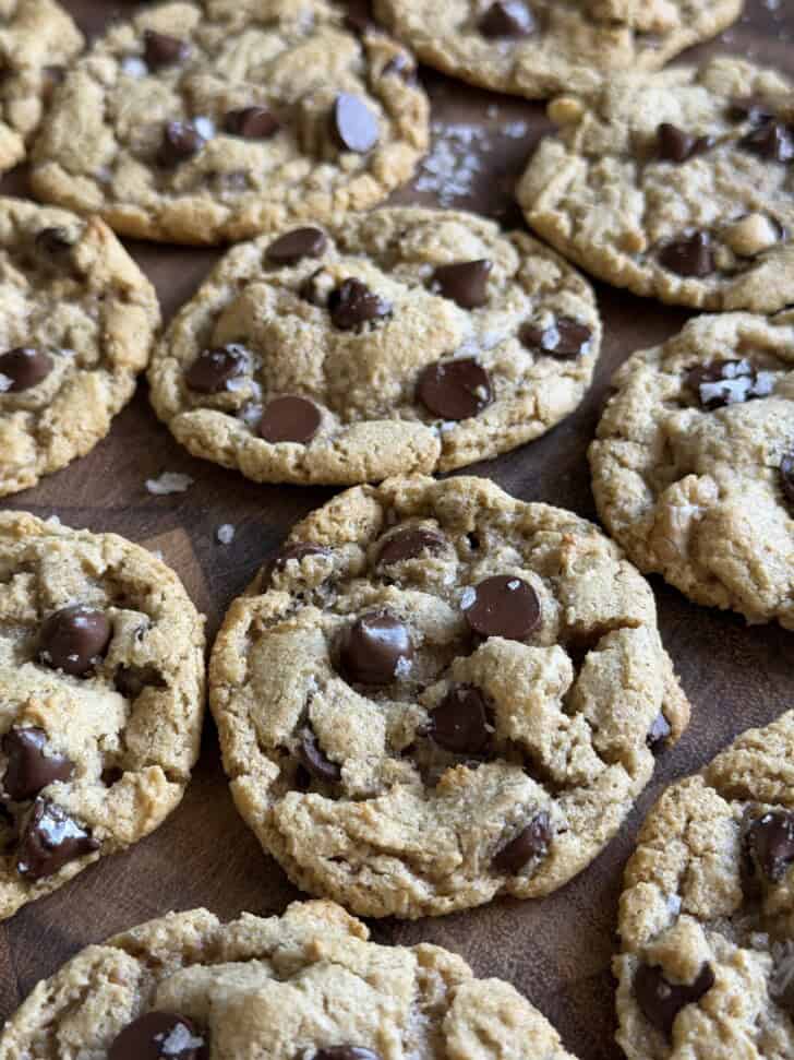 healthier chocolate chip walnut cookies