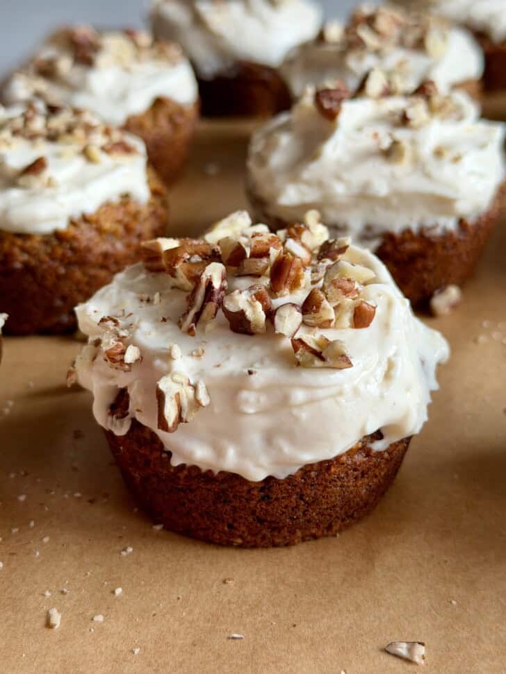 healthy carrot cake muffins