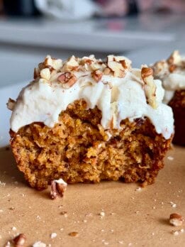 healthy carrot cake muffins