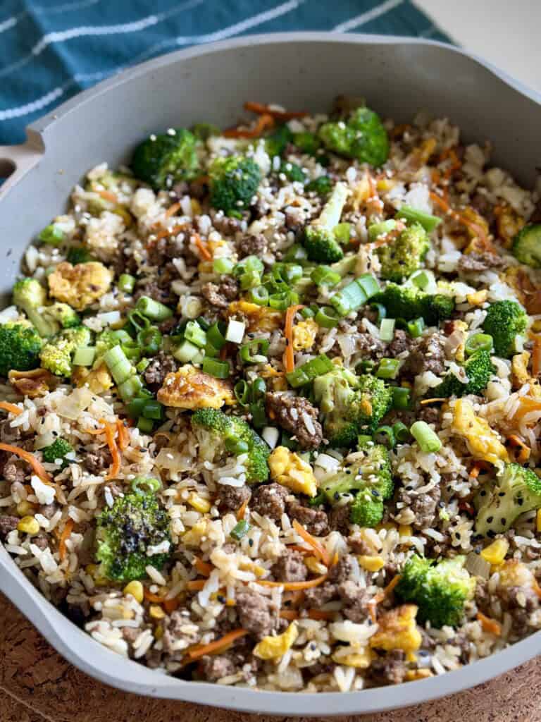 Hunger Fried Rice Easy Ground Beef + Veggie Fried Rice - Hungry Happens