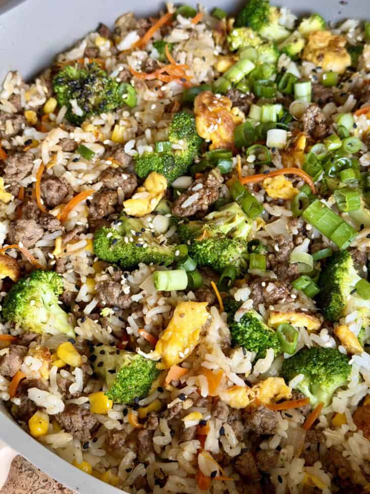 easy ground beef fried rice