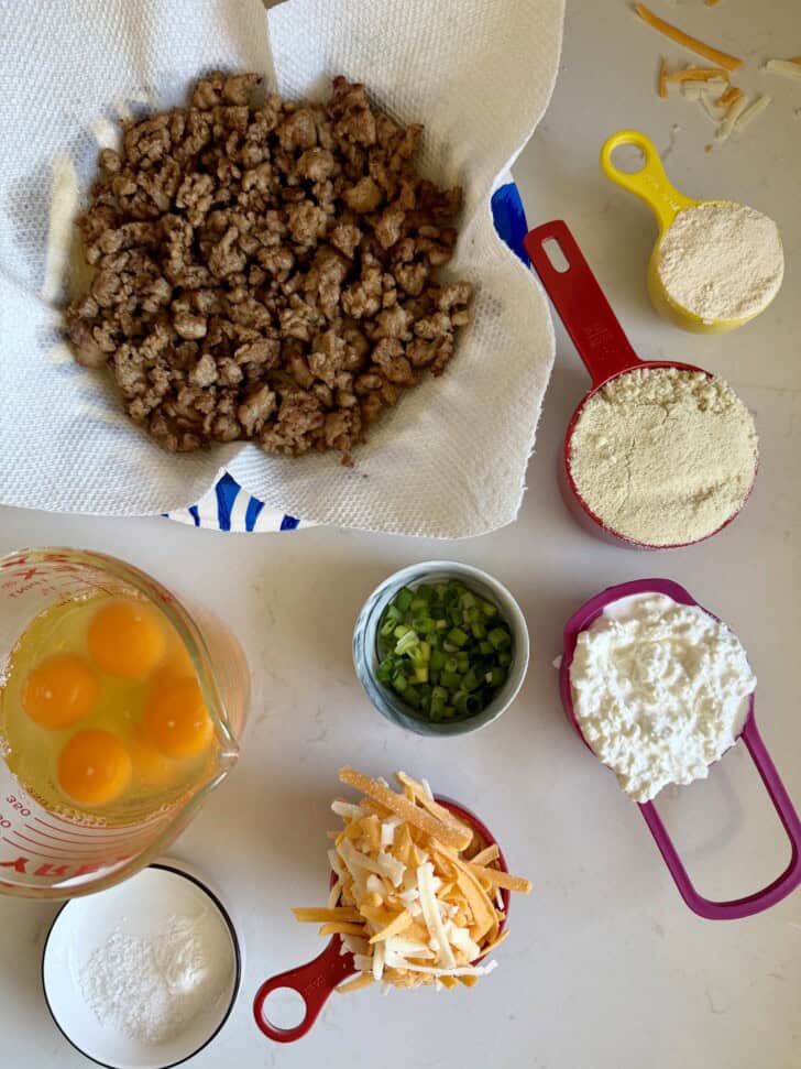 sausage egg + cheese biscuits