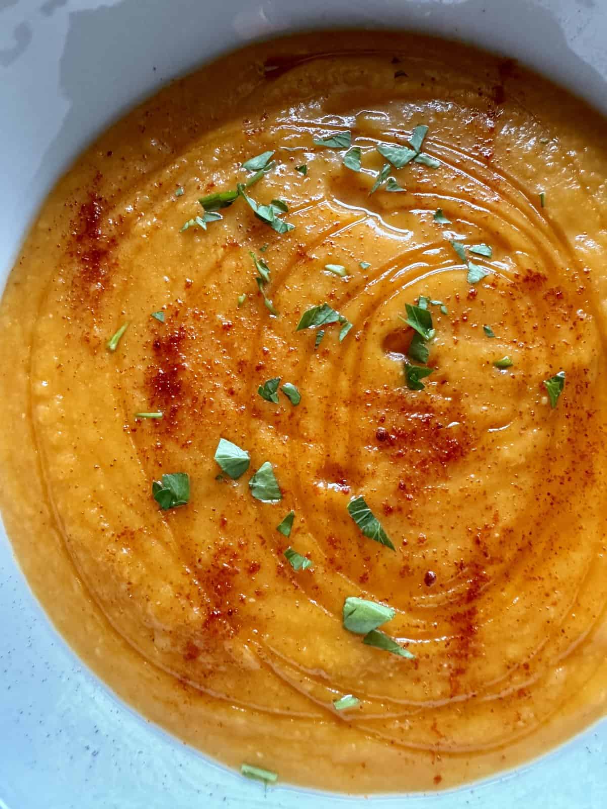 One Pot Carrot Lentil Soup