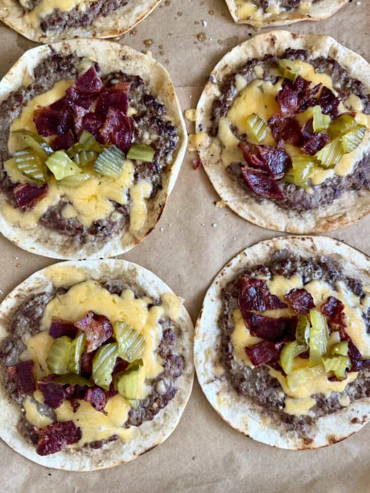 easy smashed cheeseburger tacos