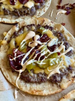 easy smashed cheeseburger tacos