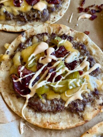 easy smashed cheeseburger tacos