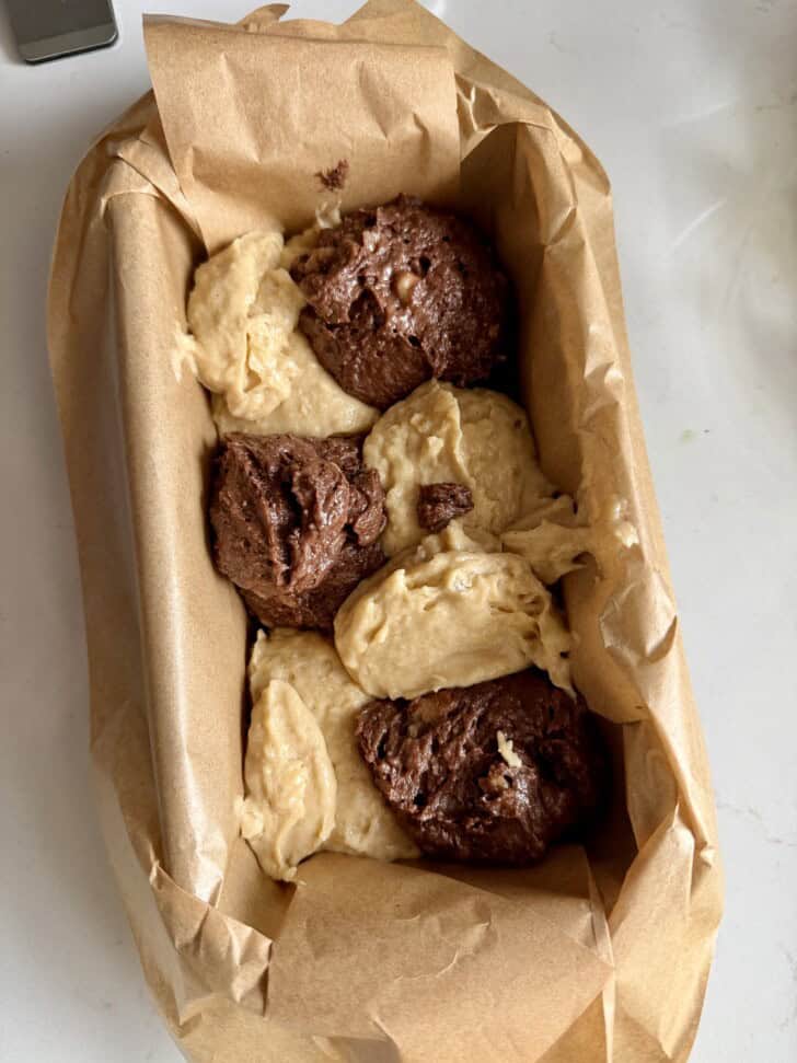 easy marbled banana bread